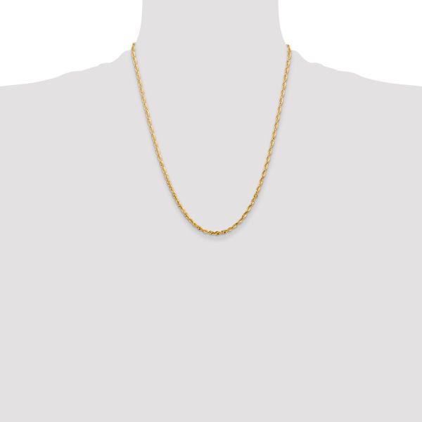 Leslie's 10K 3.5mm Diamond-Cut Lightweight Rope Chain - Image 4