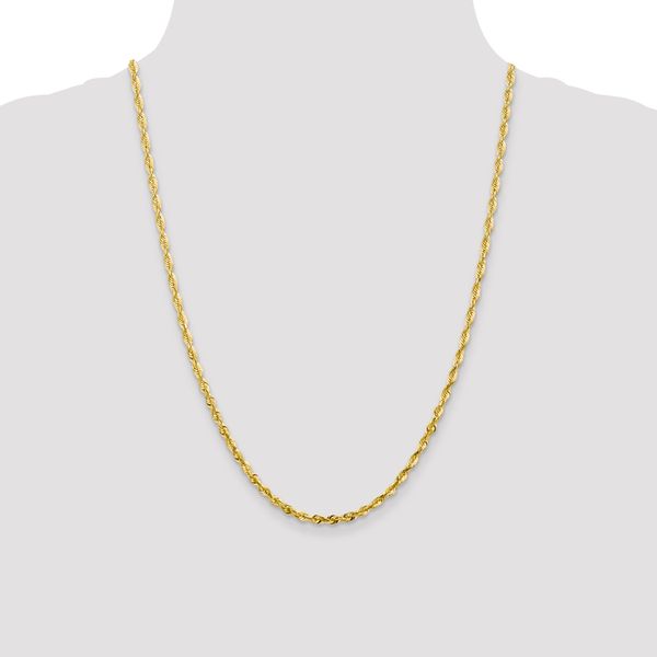 Leslie's 10K 3.5mm Diamond-Cut Lightweight Rope Chain - Image 4