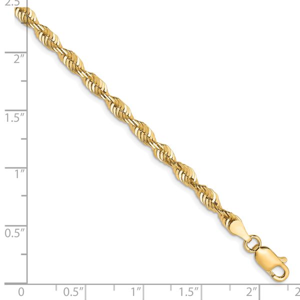 Leslie's 10K 3.5mm Diamond-Cut Lightweight Rope Chain - Image 2
