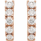 Accented J-Hoop Earrings - Image 2