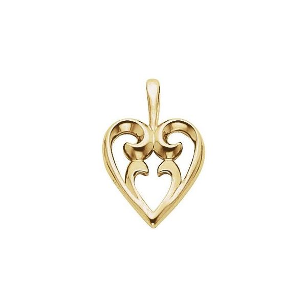 Scroll Heart Pendant