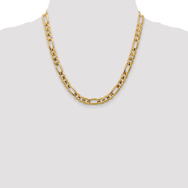Leslie's 10K 7.5mm Concave Figaro Bracelet - Image 4