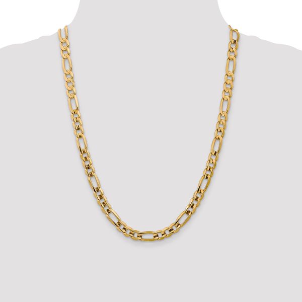 Leslie's 10K 7.5mm Concave Figaro Bracelet - Image 4
