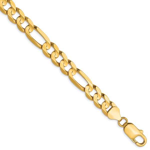 Leslie's 10K 7.5mm Concave Figaro Bracelet