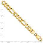 Leslie's 10K 7.5mm Concave Figaro Bracelet - Image 2