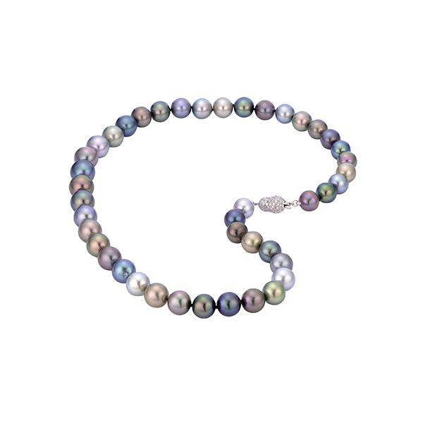 14KT White Gold Tahitian Pearl Necklace