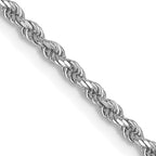 Leslie's 10K White Gold 1.75mm Diamond-Cut Rope Chain