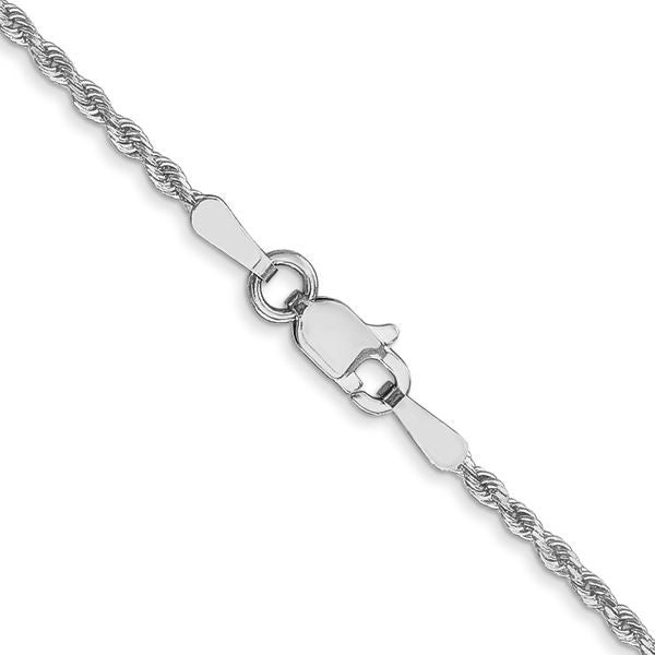 Leslie's 10K White Gold 1.75mm Diamond-Cut Rope Chain - Image 3