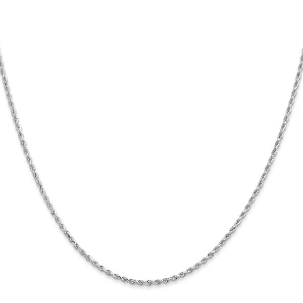Leslie's 10K White Gold 1.75mm Diamond-Cut Rope Chain - Image 2