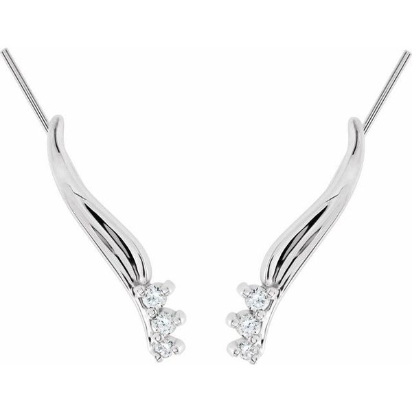 Three-Stone Ear Climbers - Image 2