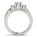 Platinum Three-Stone Round Engagement Ring - Image 2