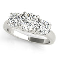 Platinum Three-Stone Round Engagement Ring