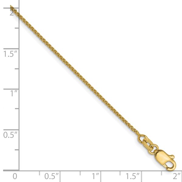 Leslie's 10K 1mm Spiga Chain Anklet - Image 2