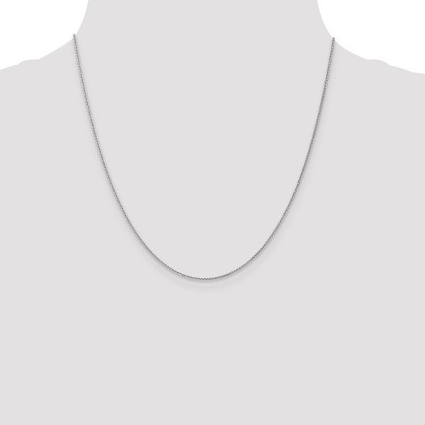 Leslie's 10K White Gold 1mm Spiga Chain - Image 4