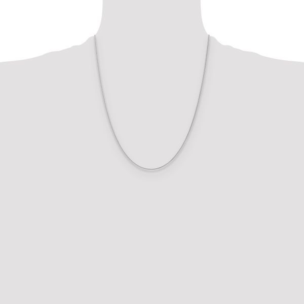 Leslie's 10k White Gold 1mm Spiga Chain - Image 4