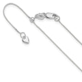 Leslie's 10K White Gold Adjustable .55mm Baby Box Chain