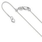 Leslie's 10K White Gold Adjustable .55mm Baby Box Chain