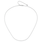 Leslie's 10K White Gold Adjustable .55mm Baby Box Chain - Image 4