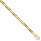 Leslie's 10K 3mm Concave Figaro Chain Anklet