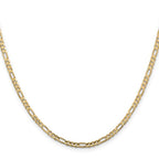 Leslie's 10K 3mm Concave Figaro Chain - Image 2