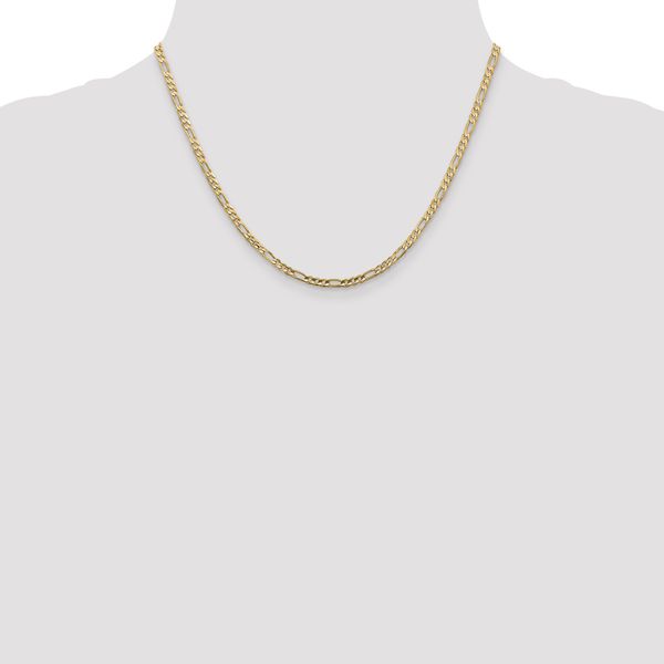 Leslie's 10K 3mm Concave Figaro Chain - Image 4