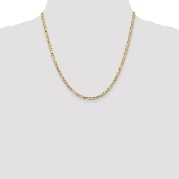 Leslie's 10K 3mm Concave Figaro Chain - Image 4