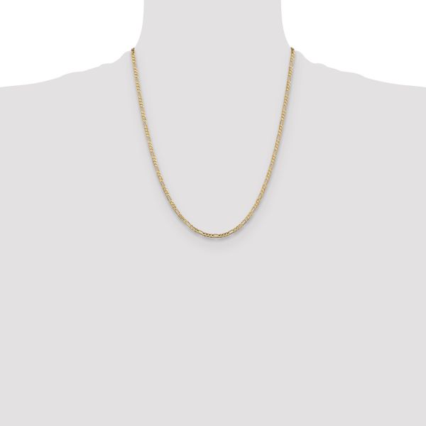 Leslie's 10k 3mm Concave Figaro Chain - Image 4