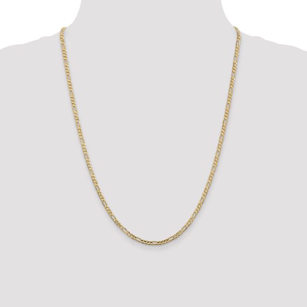 Leslie's 10K 3mm Concave Figaro Chain - Image 4
