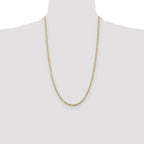 Leslie's 10k 3mm Concave Figaro Chain - Image 4