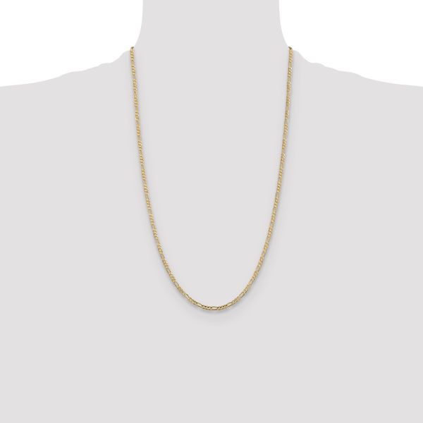 Leslie's 10k 3mm Concave Figaro Chain - Image 4