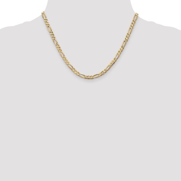 Leslie's 10K 4.5mm Concave Figaro Chain - Image 4