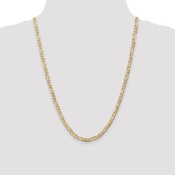 Leslie's 10K 4.5mm Concave Figaro Chain - Image 4