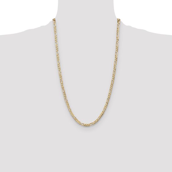 Leslie's 10k 4.5mm Concave Figaro Chain - Image 4