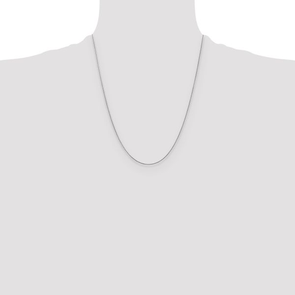 Leslie's 10k White Gold .65mm D/C Spiga Chain - Image 4