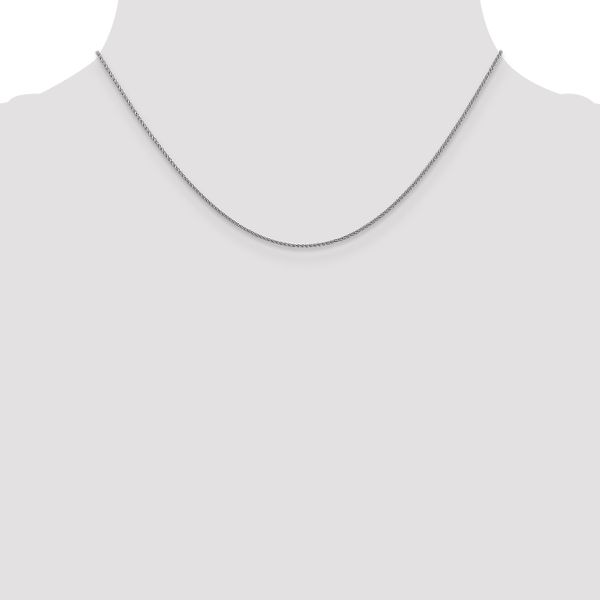 Leslie's 10K White Gold 1mm D/C Spiga Chain - Image 4