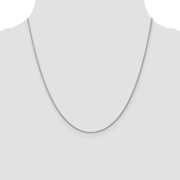 Leslie's 10K White Gold 1mm D/C Spiga Chain - Image 4