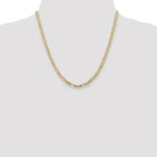 Leslie's 10K 4mm Concave Figaro Chain - Image 4