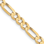 Leslie's 10k 4mm Concave Figaro Chain