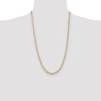 Leslie's 10k 4mm Concave Figaro Chain - Image 4