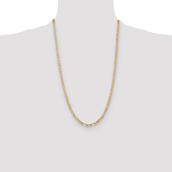 Leslie's 10k 4mm Concave Figaro Chain - Image 4