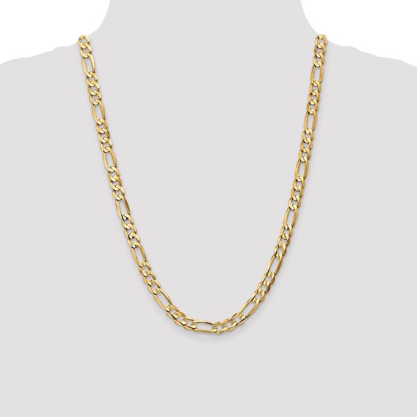 Leslie's 10K 6.75mm Concave Figaro Chain - Image 4