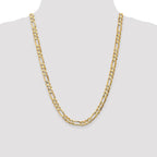 Leslie's 10K 6.75mm Concave Figaro Chain - Image 4