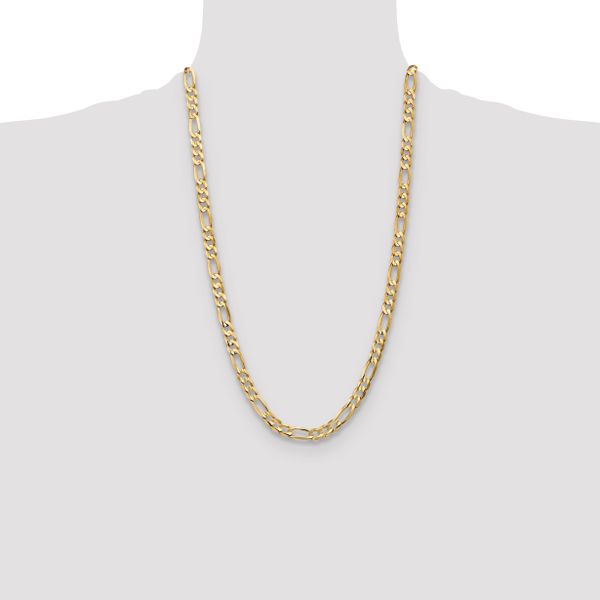 Leslie's 10k 6.75mm Concave Figaro Chain - Image 4