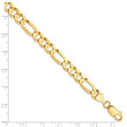 Leslie's 10K 6.75mm Concave Figaro Chain - Image 2
