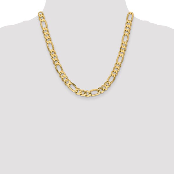 Leslie's 10K 8.75mm Concave Figaro Chain - Image 4