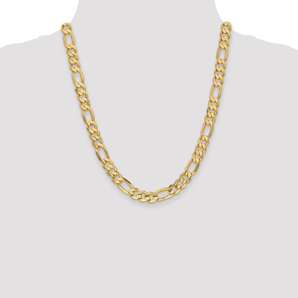 Leslie's 10K 8.75mm Concave Figaro Chain - Image 4