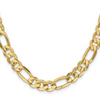 Leslie's 10K 8.75mm Concave Figaro Chain - Image 2