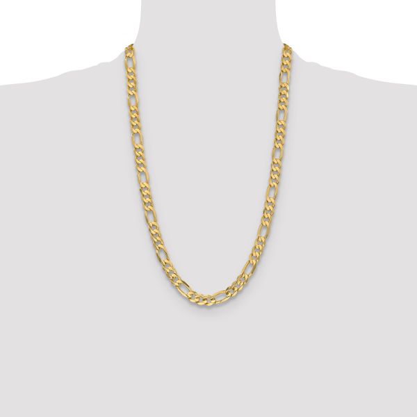 Leslie's 10k 8.75mm Concave Figaro Chain - Image 4