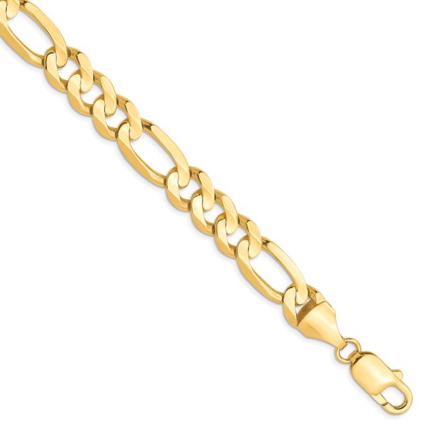 Leslie's 10K 8.75mm Concave Figaro Chain