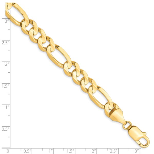 Leslie's 10K 8.75mm Concave Figaro Chain - Image 2
